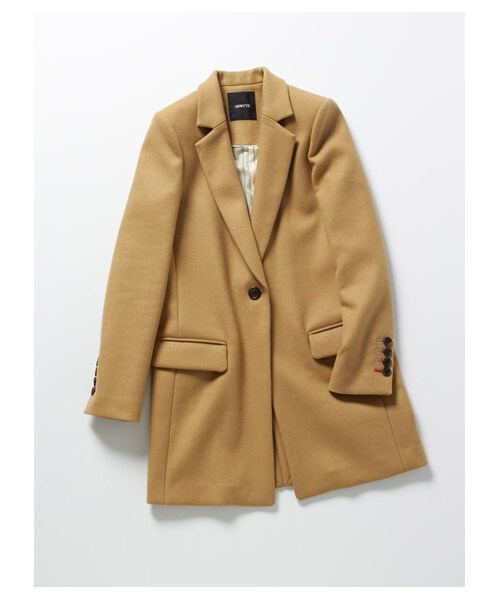 DRWCYS（ドロシーズ）の「二重織メルトンチェスターコート（ジャケット/アウター・レディース・ブラック/キャメル/ネイビー・M）」の2枚目の写真
