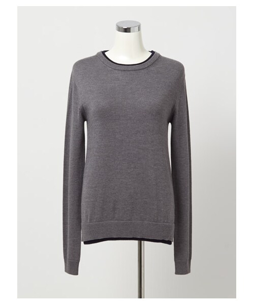 DRWCYS(ドロシーズ)の「カシミヤ混フェイクレイヤードニット(トップス・レディース・グレー/キャメル/グリーン/ネイビー・M)」の1枚目の写真