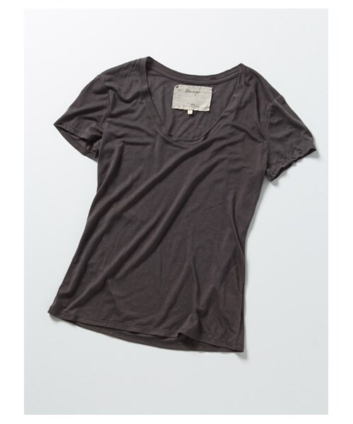 DRWCYS（ドロシーズ）の「テンセルカシミヤTシャツ（トップス・レディース・グレー/スミクロ/ホワイト/ネイビー・M）」の2枚目の写真