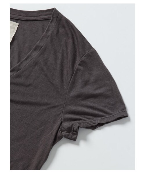 DRWCYS（ドロシーズ）の「テンセルカシミヤTシャツ（トップス・レディース・グレー/スミクロ/ホワイト/ネイビー・M）」の10枚目の写真