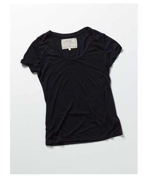 DRWCYS（ドロシーズ）の「テンセルカシミヤTシャツ（トップス・レディース・グレー/スミクロ/ホワイト/ネイビー・M）」の4枚目の写真