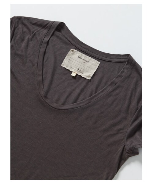 DRWCYS（ドロシーズ）の「テンセルカシミヤTシャツ（トップス・レディース・グレー/スミクロ/ホワイト/ネイビー・M）」の7枚目の写真