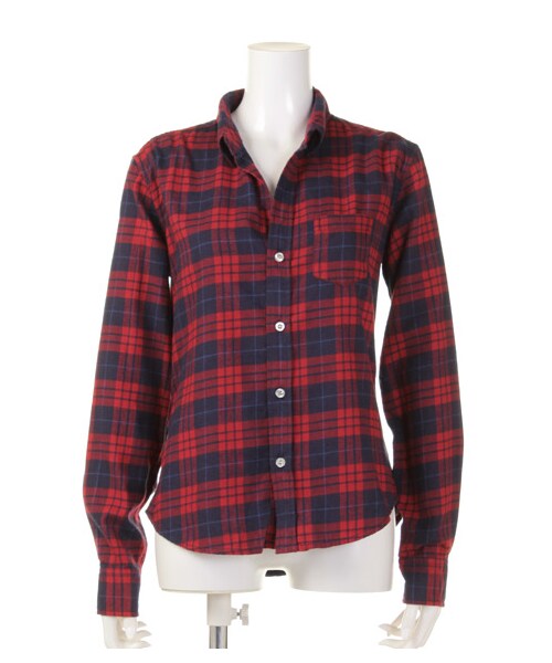 DRWCYS（ドロシーズ）の「コットンチェックシャツ（トップス・レディース・レッド/グリーン/ネイビー・M）」の4枚目の写真