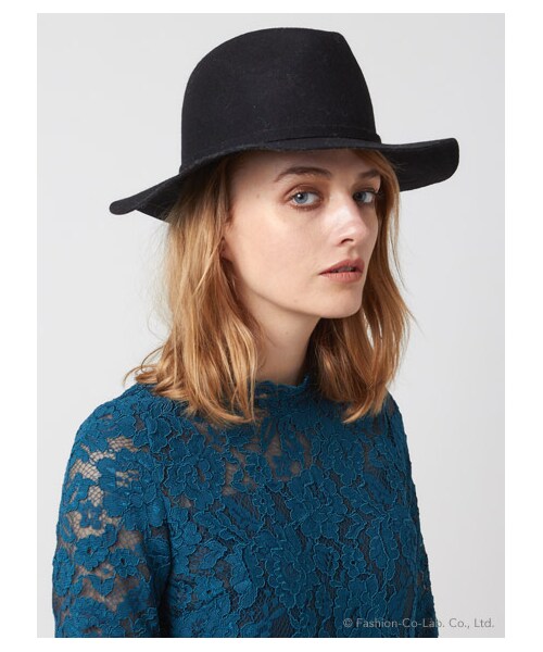 DRWCYS(ドロシーズ)の「フェルト中折れHAT(ファッション雑貨・レディース・ブラック/レッド/ブラウン/ベージュ・F)」の7枚目の写真