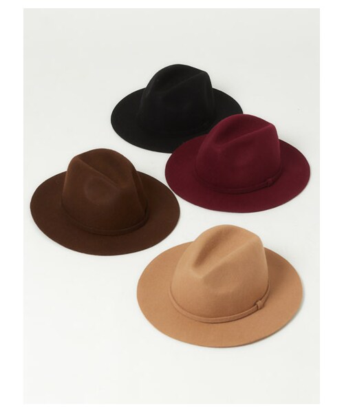 DRWCYS(ドロシーズ)の「フェルト中折れHAT(ファッション雑貨・レディース・ブラック/レッド/ブラウン/ベージュ・F)」の5枚目の写真