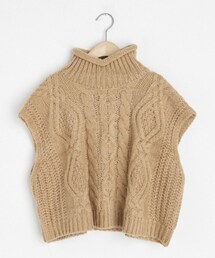 DHOLIC | ハイネックケーブルニットベスト(ベスト)