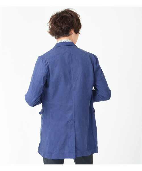 KATHARINE HAMNETT LONDON (キャサリンハムネットロンドン)の「TENCEL LONG JACKET(ジャケット/アウター・メンズ・ブラック/ブルー・M/L/AL)」の4枚目の写真