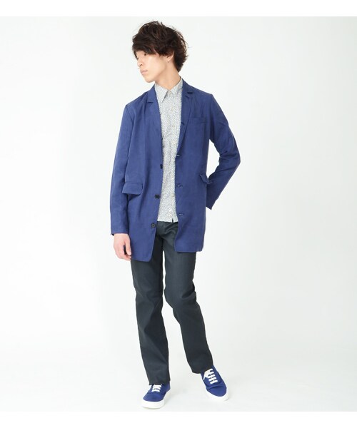 KATHARINE HAMNETT LONDON (キャサリンハムネットロンドン)の「TENCEL LONG JACKET(ジャケット/アウター・メンズ・ブラック/ブルー・M/L/AL)」の13枚目の写真