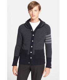 THOM BROWNE | Thom Browne Stripe Wool Hooded Cardigan(カーディガン/ボレロ)
