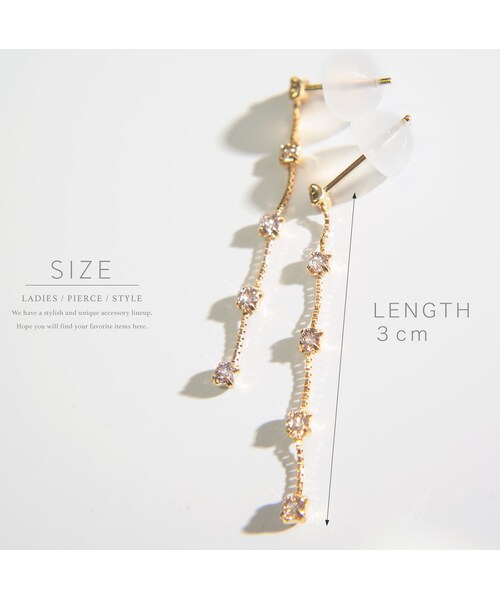 Ops.（オプス）の「K18 5Diamond Swing Stud Earrings FIDO -フィド-（ピアス（両耳用）・レディース・イエローゴールド・FREE）」の10枚目の写真