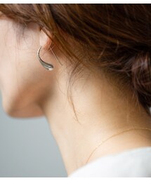 Ops. | Silver925 Shiny Drop Hang Earrings LADEW -ラデュー-(ピアス（両耳用）)