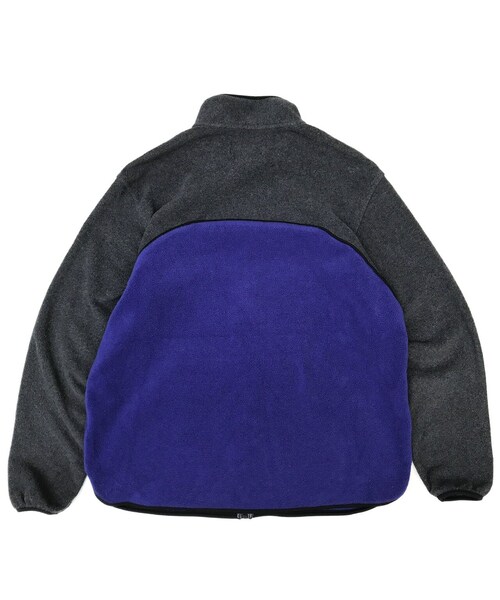 LANDS'END / Full Zip 2tone Fleece Jacket / Purple×Grey / Used