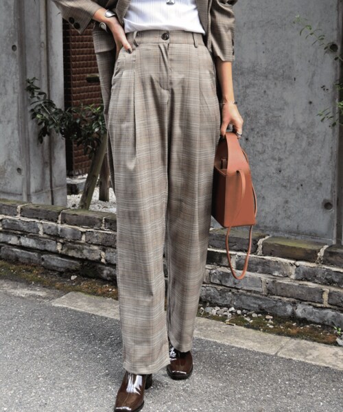 no brand（ノーブランド）の「アーバンチェックワイドPT（その他パンツ・レディース・その他）」の6枚目の写真