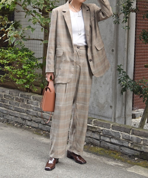 no brand(ノーブランド)の「アーバンチェックJK(テーラードジャケット・レディース・その他)」の2枚目の写真