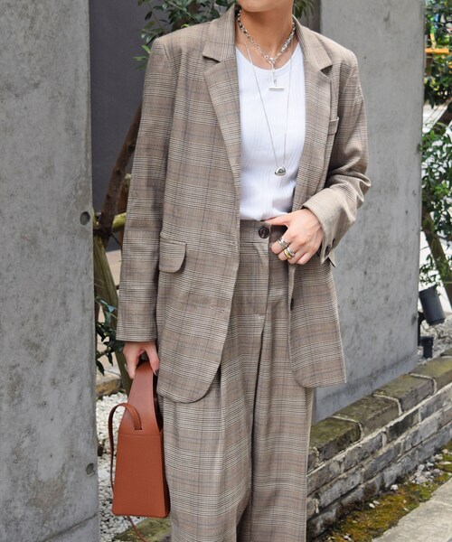 no brand(ノーブランド)の「アーバンチェックJK(テーラードジャケット・レディース・その他)」の1枚目の写真