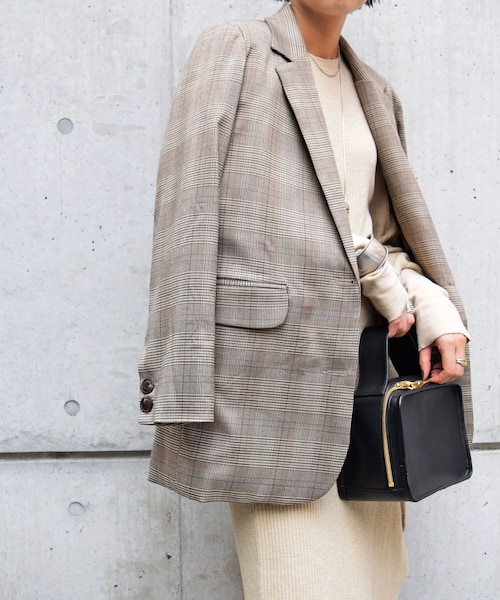 no brand(ノーブランド)の「アーバンチェックJK(テーラードジャケット・レディース・その他)」の7枚目の写真