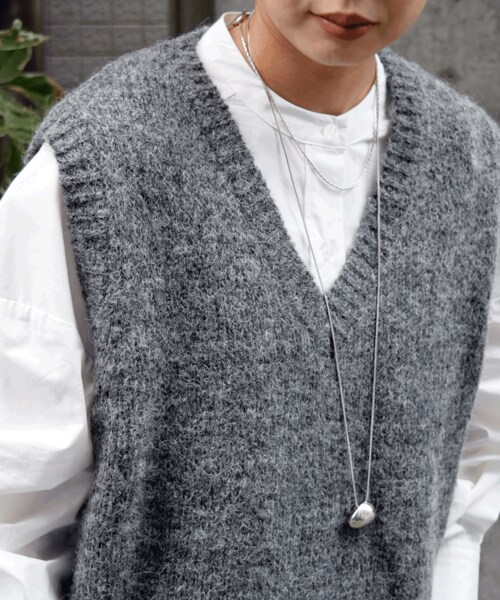 no brand（ノーブランド）の「アルパカウールニットベスト（ベスト・レディース・その他）」の6枚目の写真
