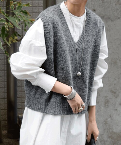 no brand（ノーブランド）の「アルパカウールニットベスト（ベスト・レディース・その他）」の5枚目の写真