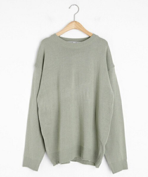 DHOLIC（ディーホリック）の「ラウンドルーズニット（ニット/セーター・レディース・ホワイト/ブラウン/ブラック/グリーン/ベージュ・FREE）」の5枚目の写真