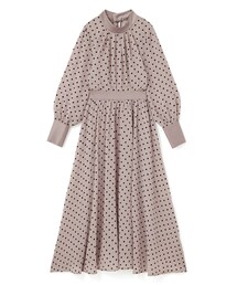 GRL | ぺチコート付きドットハイネックワンピース(ワンピース)