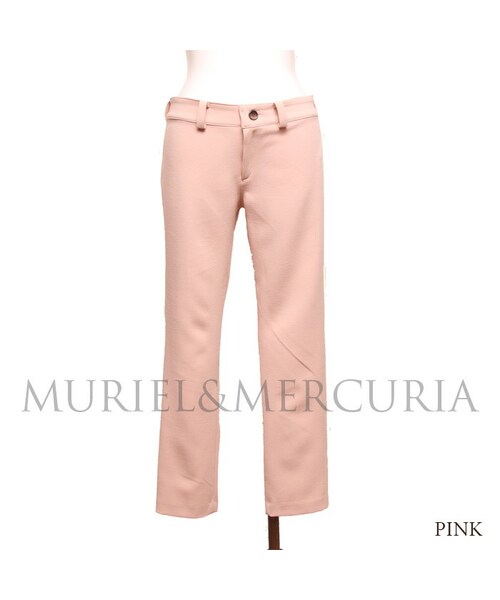 MURIEL&MERCURIA（マリエルアンドマキュリア）の「ストレッチクロップドパンツ（その他パンツ・レディース・OFF/PINK/BLACK・36/38）」の3枚目の写真