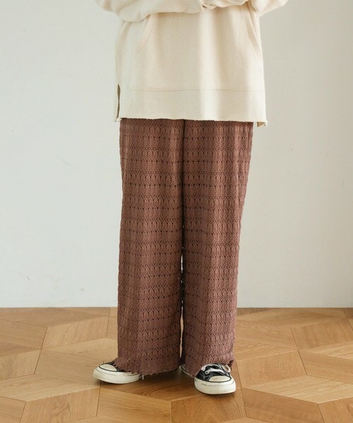 Auntie Rosa Holiday（アンティローザホリデー）の「リーフレースパンツ（その他パンツ・レディース・ホワイト/ブラック/ブラウン/グリーン・FREE）」の3枚目の写真