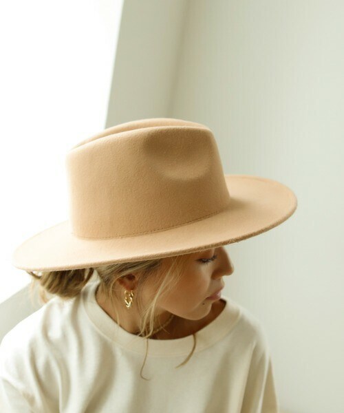 Auntie Rosa Holiday（アンティローザホリデー）の「フェルトウールハット（ハット・レディース・ホワイト/ブラウン/ベージュ・FREE）」の3枚目の写真