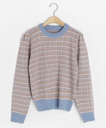 DHOLIC | ツイードラウンドニット(ニット/セーター)