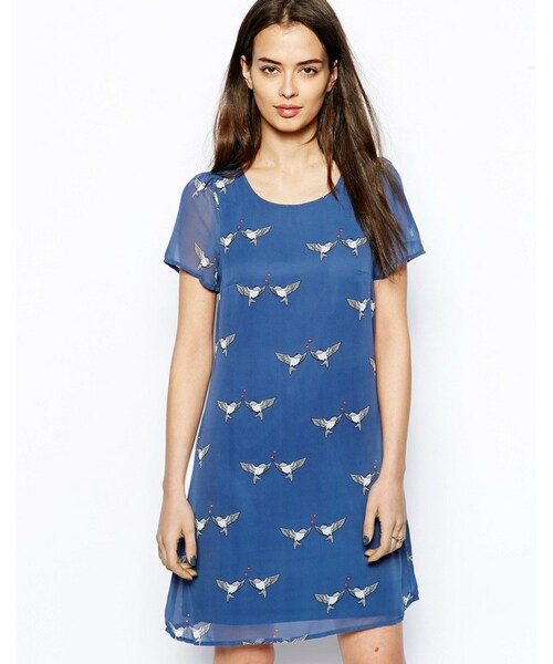 SUGARHILL BOUTIQUE Abito linea A Donna Abito Taglia IT 40 blu stile casual