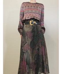 USED | Talbots exotic pattern PURE SILK tops-1445-10(シャツ/ブラウス)