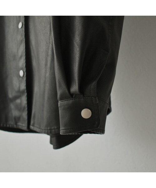 Lavish Gate（ラヴィッシュゲート）の「outer-02032　エコレザー　オーバーサイズジャケット　ブラック（その他アウター・レディース・その他）」の8枚目の写真