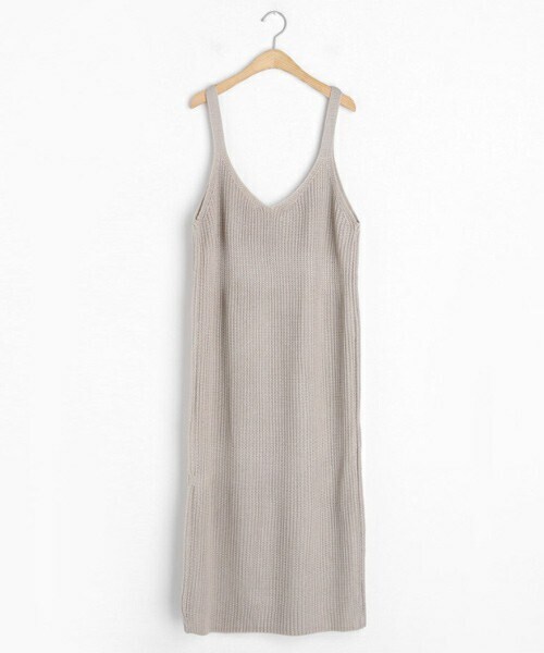 DHOLIC（ディーホリック）の「ニットスリーブレスワンピース（ワンピース・レディース・グリーン/ブラック/ベージュ・FREE）」の3枚目の写真