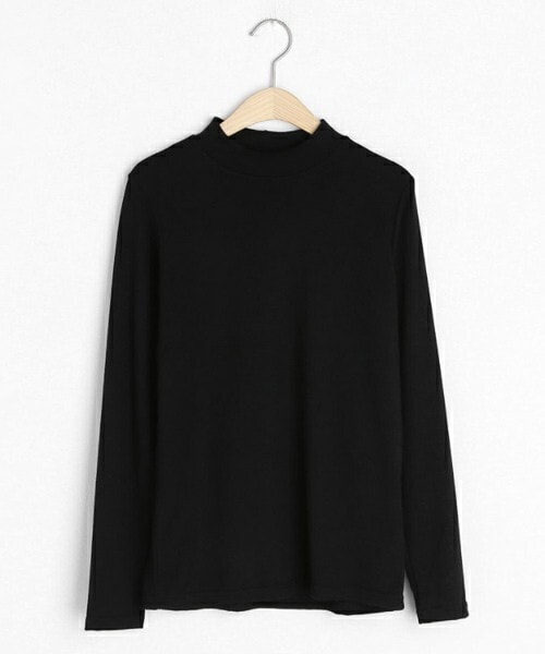 DHOLIC（ディーホリック）の「ハーフネックTシャツ（Tシャツ/カットソー・レディース・ホワイト/ブラック/ブラウン/グリーン/パープル/ベージュ・FREE）」の2枚目の写真