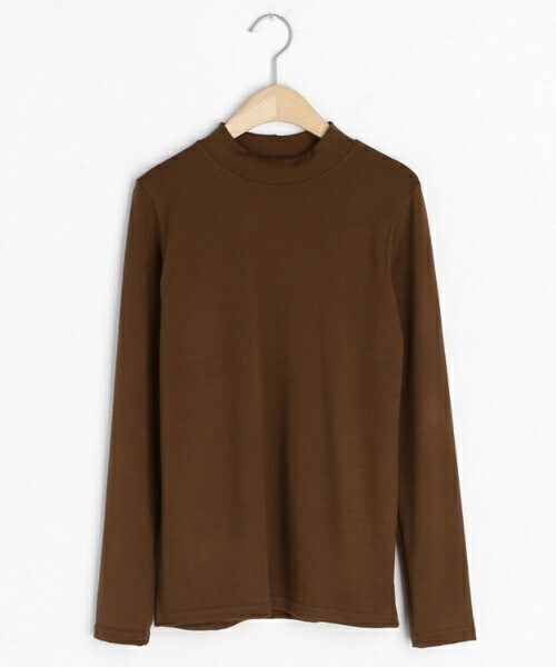 DHOLIC（ディーホリック）の「ハーフネックTシャツ（Tシャツ/カットソー・レディース・ホワイト/ブラック/ブラウン/グリーン/パープル/ベージュ・FREE）」の3枚目の写真