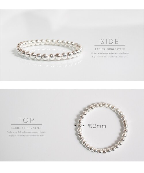 Ops.（オプス）の「Silver925 Dainty Ball Ring PATOA -パトア-（リング・レディース・シルバー/イエローゴールド・9号/11号/13号）」の4枚目の写真