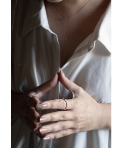 Ops.（オプス）の「Silver925 Dainty Ball Ring PATOA -パトア-（リング・レディース・シルバー/イエローゴールド・9号/11号/13号）」の6枚目の写真