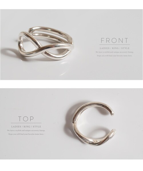 Ops.（オプス）の「Silver925 Cross Line EarCuff XIRA -エクシラ-（イヤリング（片耳用）・レディース・シルバー/イエローゴールド・ONE SIZE）」の3枚目の写真