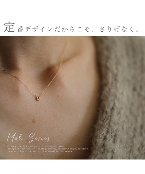 Ops.（オプス）の「K18 ゴールド チェーン ネックレス MELE-NK -メレ ネックレス(K18)-（ネックレス・レディース・イエローゴールド・ONE SIZE）」の2枚目の写真
