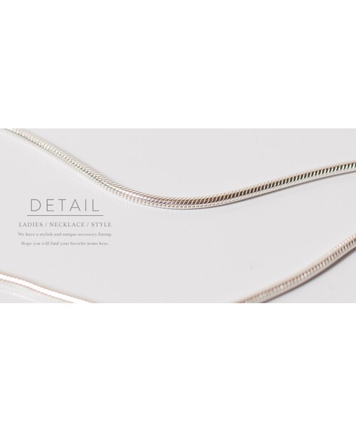 Ops.（オプス）の「Silver925 Snake Chain Necklace VENEC-NK -ベネック ネックレス-（ネックレス・レディース・シルバー/イエローゴールド・ONE SIZE）」の4枚目の写真