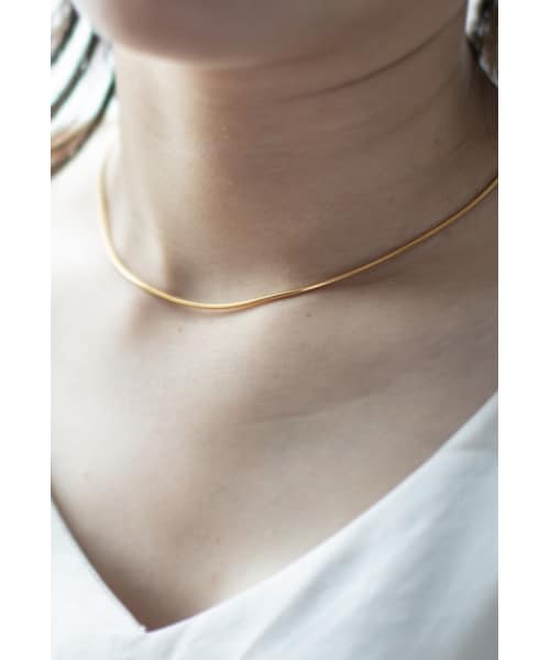 Ops.（オプス）の「Silver925 Snake Chain Necklace VENEC-NK -ベネック ネックレス-（ネックレス・レディース・シルバー/イエローゴールド・ONE SIZE）」の2枚目の写真