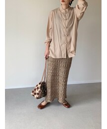 OpenCLOSE | パウダーサテンChina blouse(シャツ/ブラウス)