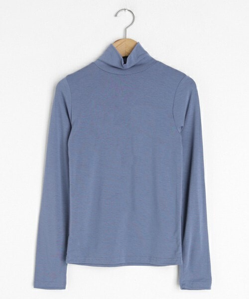 DHOLIC（ディーホリック）の「裏起毛ハイネックTシャツ（Tシャツ/カットソー・レディース・ホワイト/ブルー/ピンク/ブラウン/ブラック/ベージュ・FREE）」の5枚目の写真