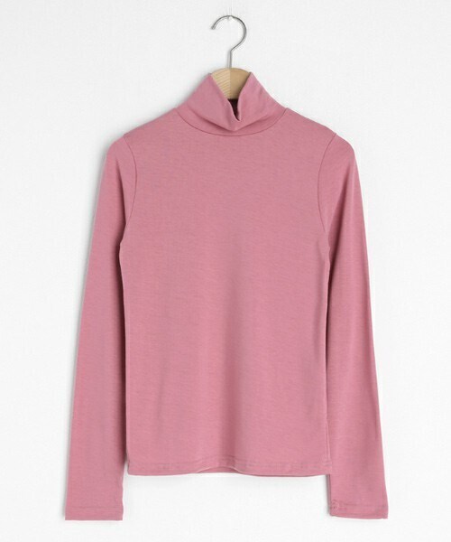 DHOLIC（ディーホリック）の「裏起毛ハイネックTシャツ（Tシャツ/カットソー・レディース・ホワイト/ブルー/ピンク/ブラウン/ブラック/ベージュ・FREE）」の6枚目の写真