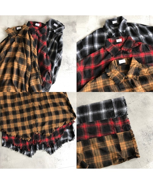 copine(コピン)の「カットオフデザイン!チェック柄ロングシャツワンピース(3color)【クリックポスト対象商品】(シャツ/ブラウス・レディース・その他)」の15枚目の写真