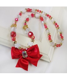 Handmade（ハンドメイド）の「クリスマスリボンネックレス（ヘアゴム・キッズ）」