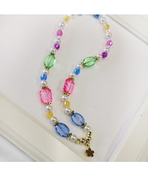 Handmade（ハンドメイド）の「ジュエルドロップネックレス（ヘアゴム・キッズ）」