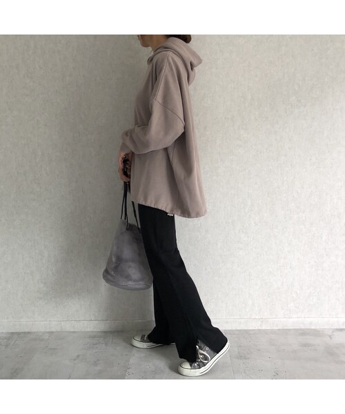 copine（コピン）の「再々入荷！長さ調節可能！裾絞りデザインオーバーサイズ裏起毛パーカー(3color)（パーカー・レディース・その他）」の11枚目の写真