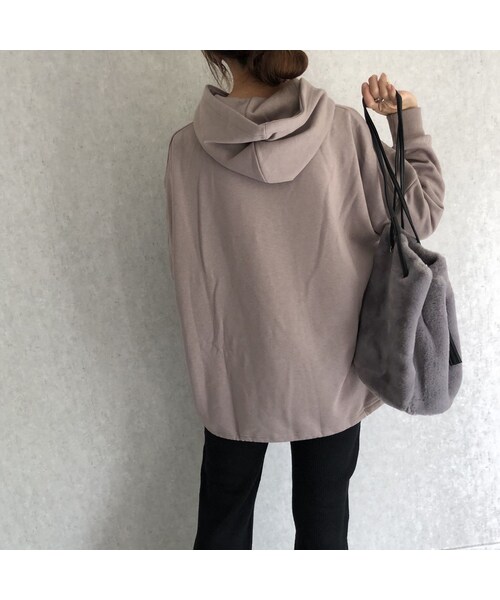 copine（コピン）の「再々入荷！長さ調節可能！裾絞りデザインオーバーサイズ裏起毛パーカー(3color)（パーカー・レディース・その他）」の10枚目の写真