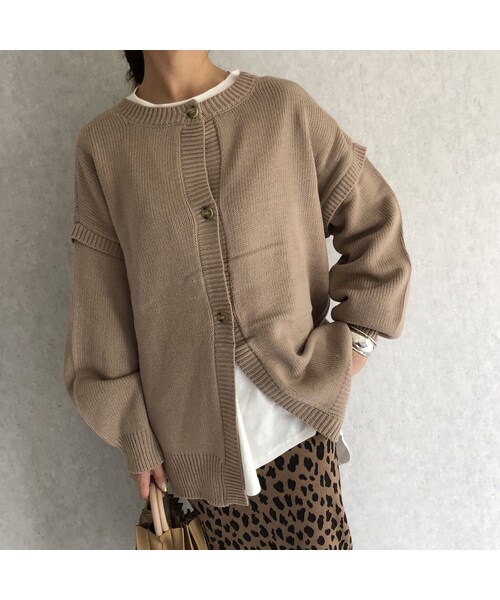 copine（コピン）の「12月4日再々入荷！着回し優秀item！3wayゆったりニット/カーディガン(2color)（ニット/セーター・レディース・その他）」の6枚目の写真