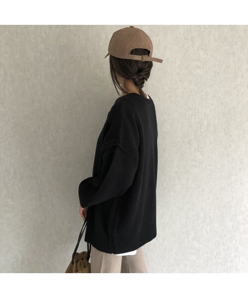 copine（コピン）の「12月4日再々入荷！着回し優秀item！3wayゆったりニット/カーディガン(2color)（ニット/セーター・レディース・その他）」の14枚目の写真